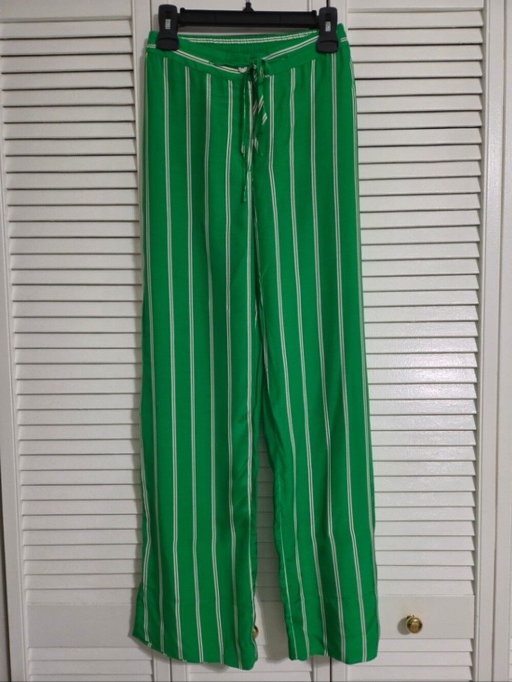 H&M Pants - Green with white and black pinstripes